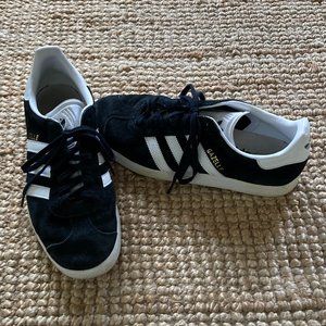 Adidas Gazelle black suede size 9 GUC